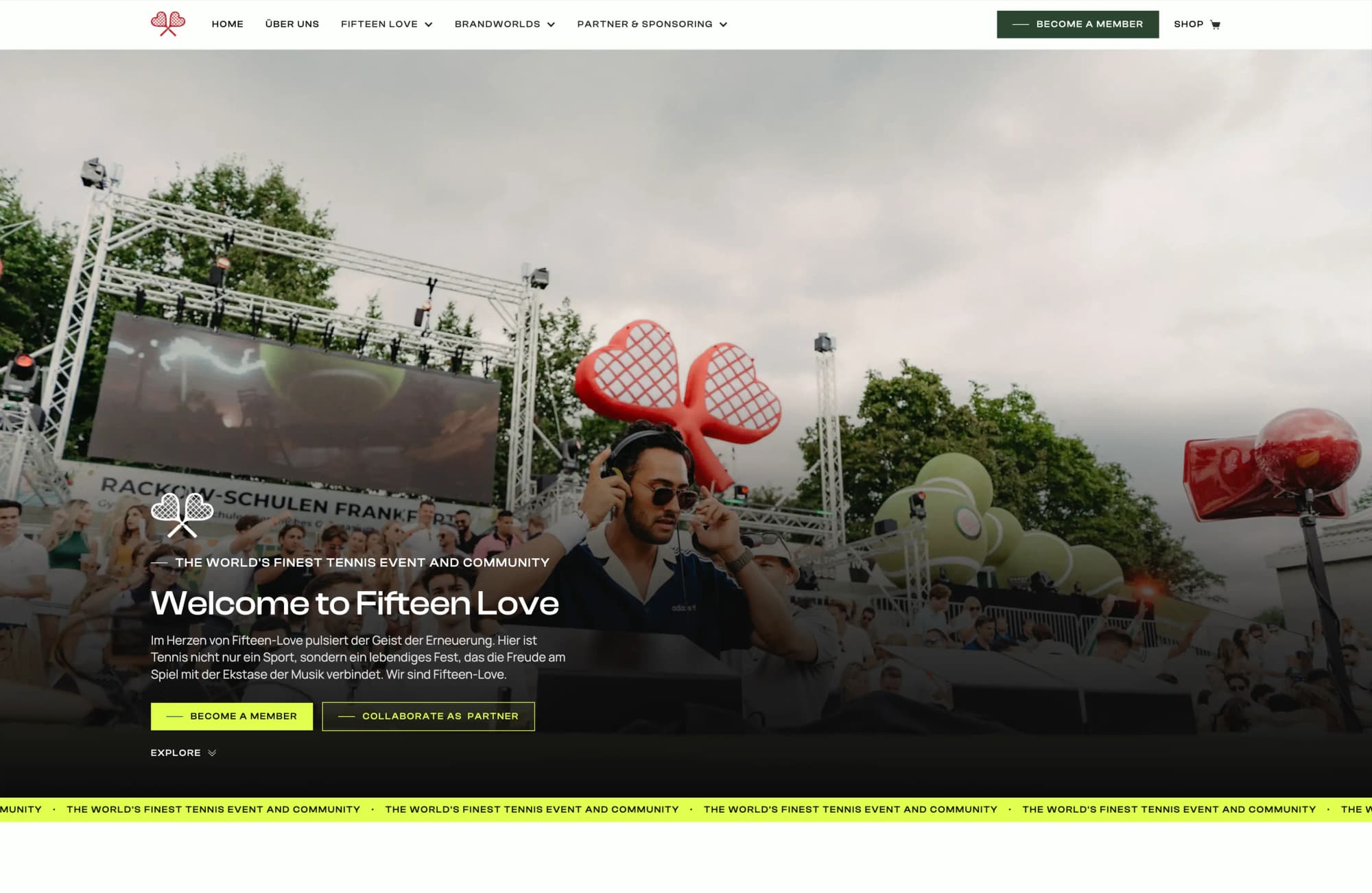 Fifteen Love Website Redesign 2026